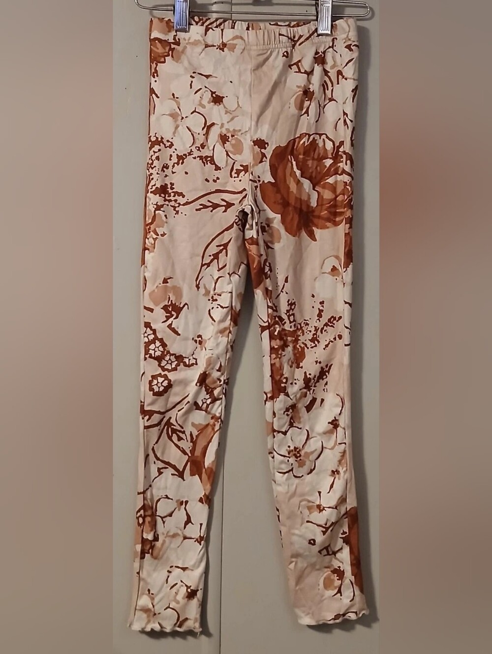 Joyfolie Mia Joy Nwt Girls Size 8 Brown Floral Leggings